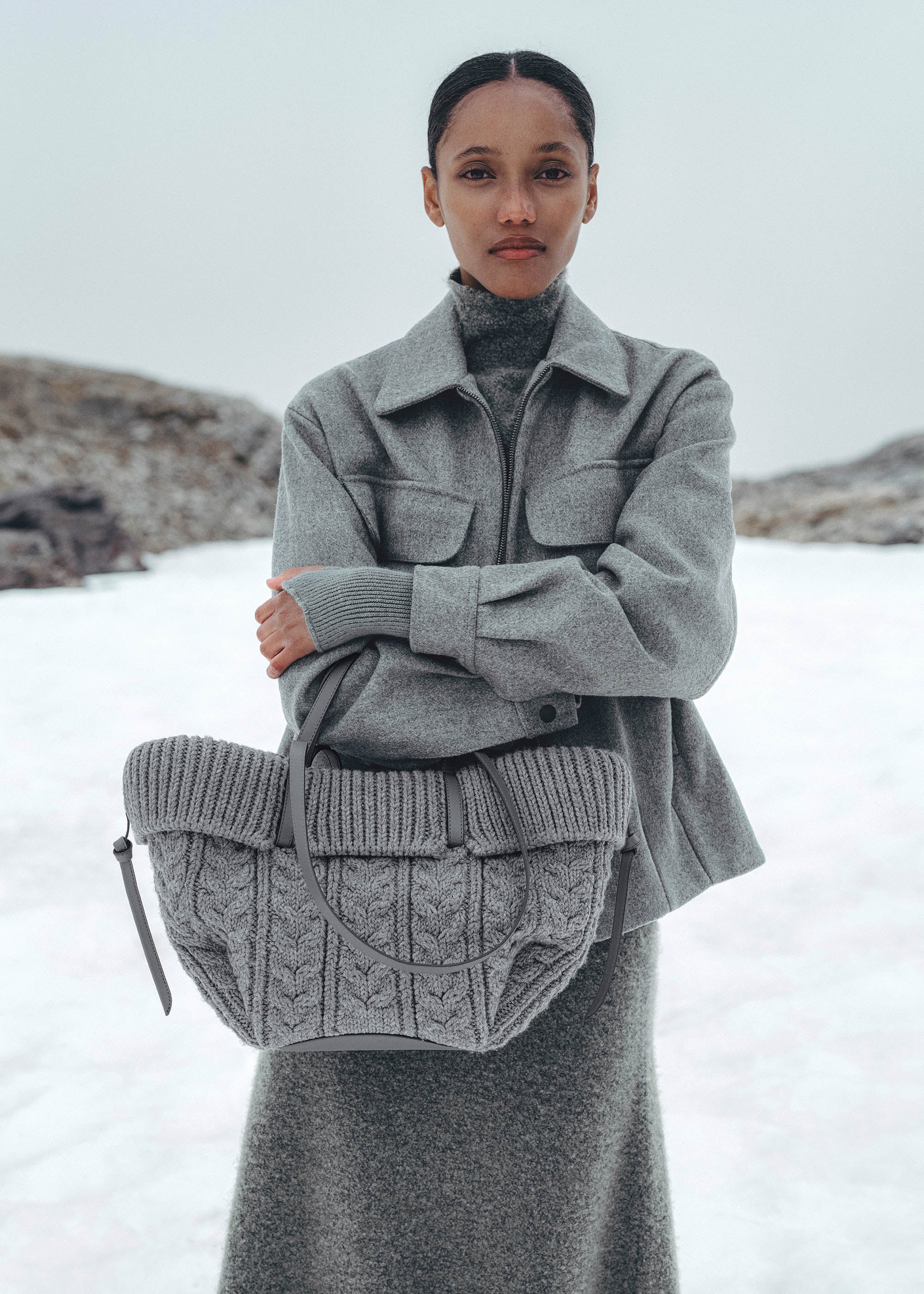 Aveline Mini - Merino Stone
