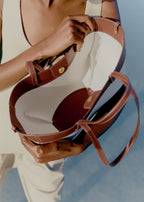 Aveline Mini - Cognac Canvas