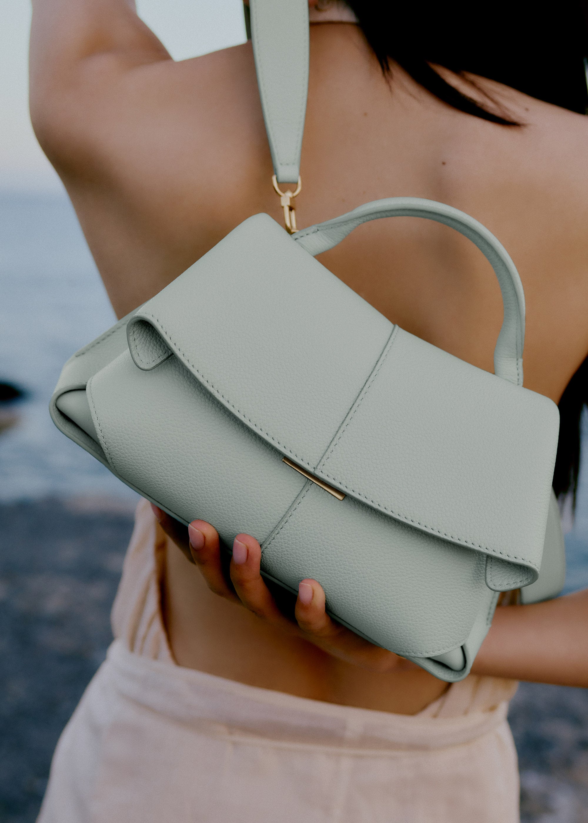 Solène Mini - Textured Sea Foam