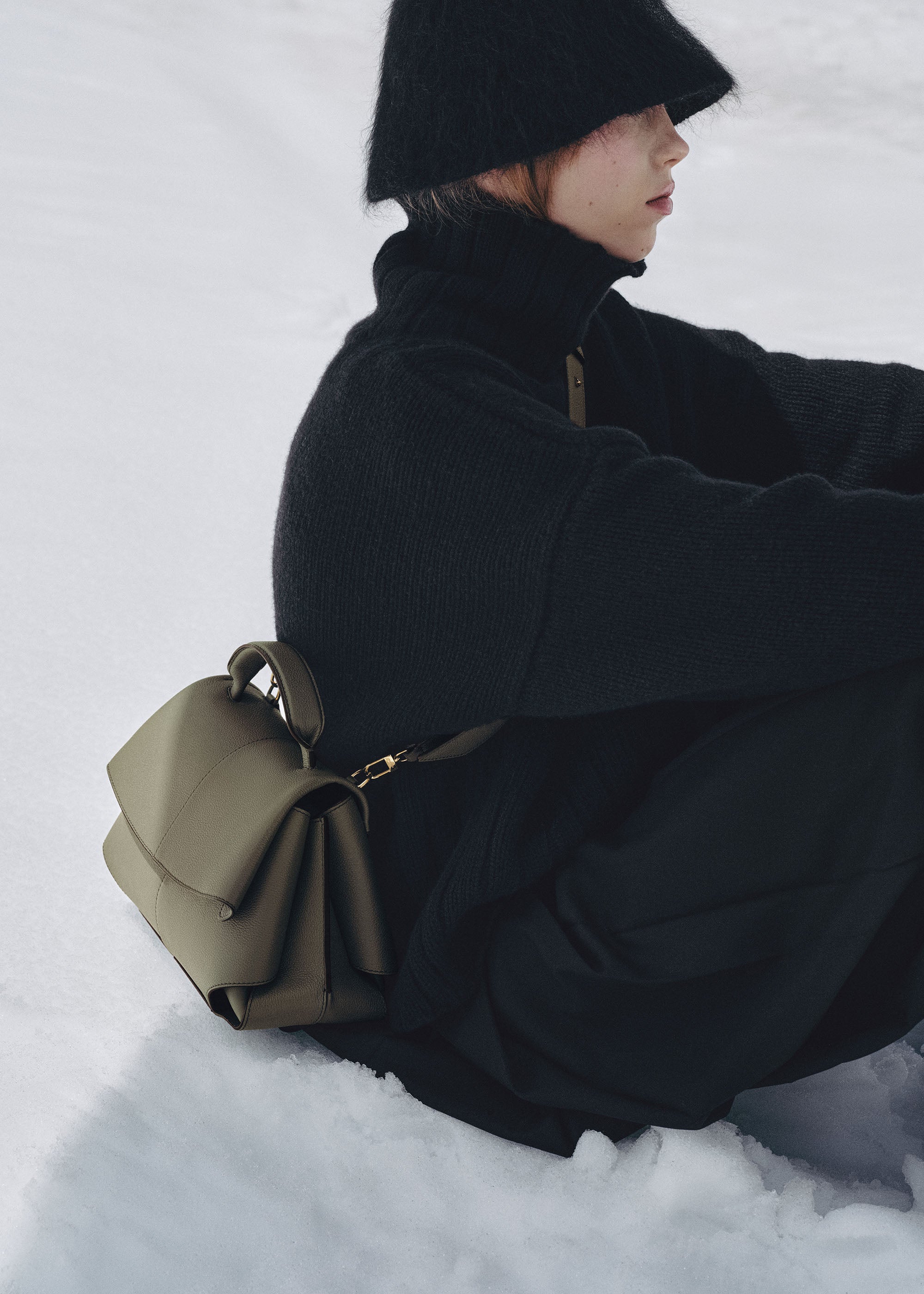 Solène - Textured Smoky Green