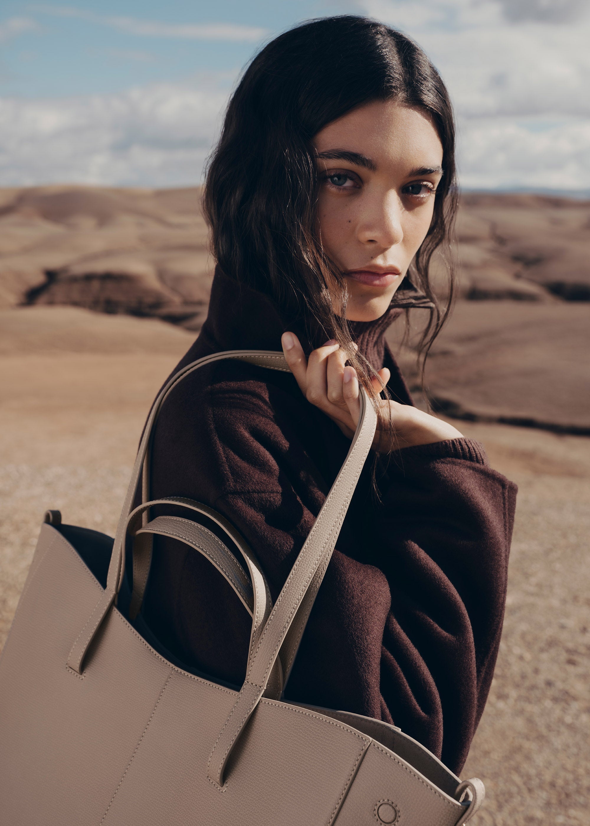 Aveline Tote - Textured Taupe