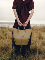 Aveline Tote - Textured Smoky Olive