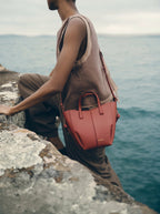 Aveline Tote Nano - Textured Terracotta