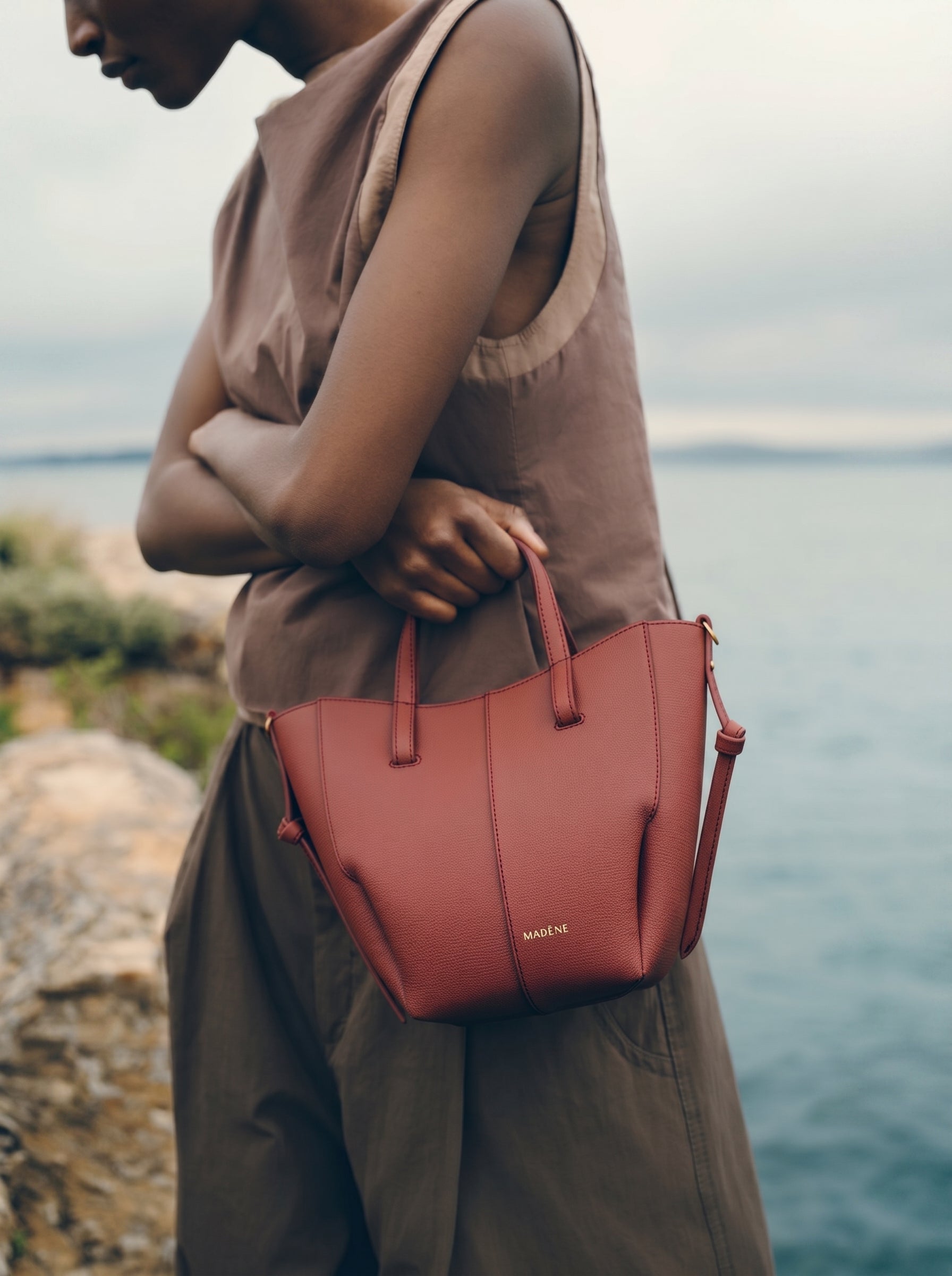 Aveline Tote Nano - Textured Terracotta