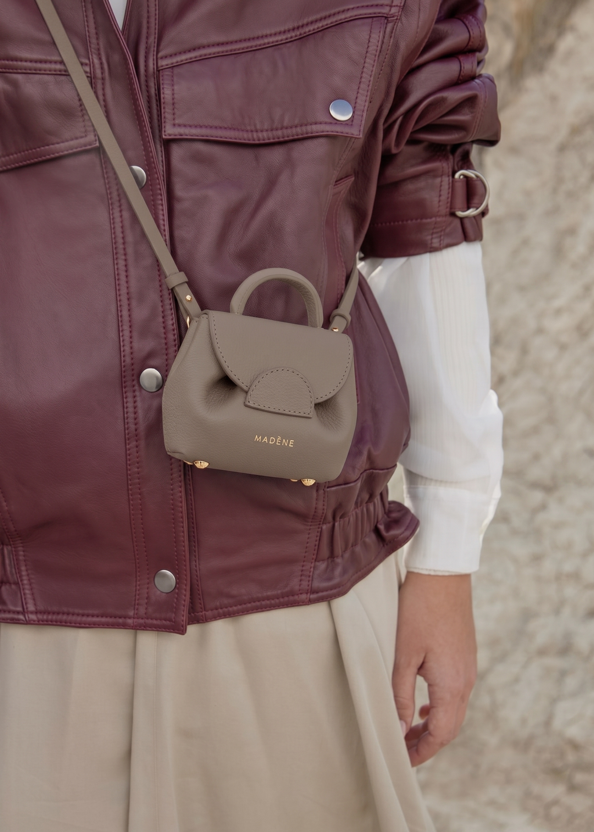 Camille Micro - Textured Taupe