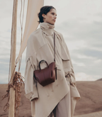 Aveline Tote Nano - Textured Black Cherry