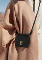 Maison Carry Crossbody Wallet - Textured Black
