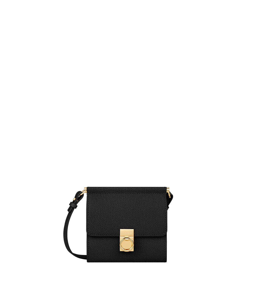 Maison Carry Crossbody Wallet - Textured Black