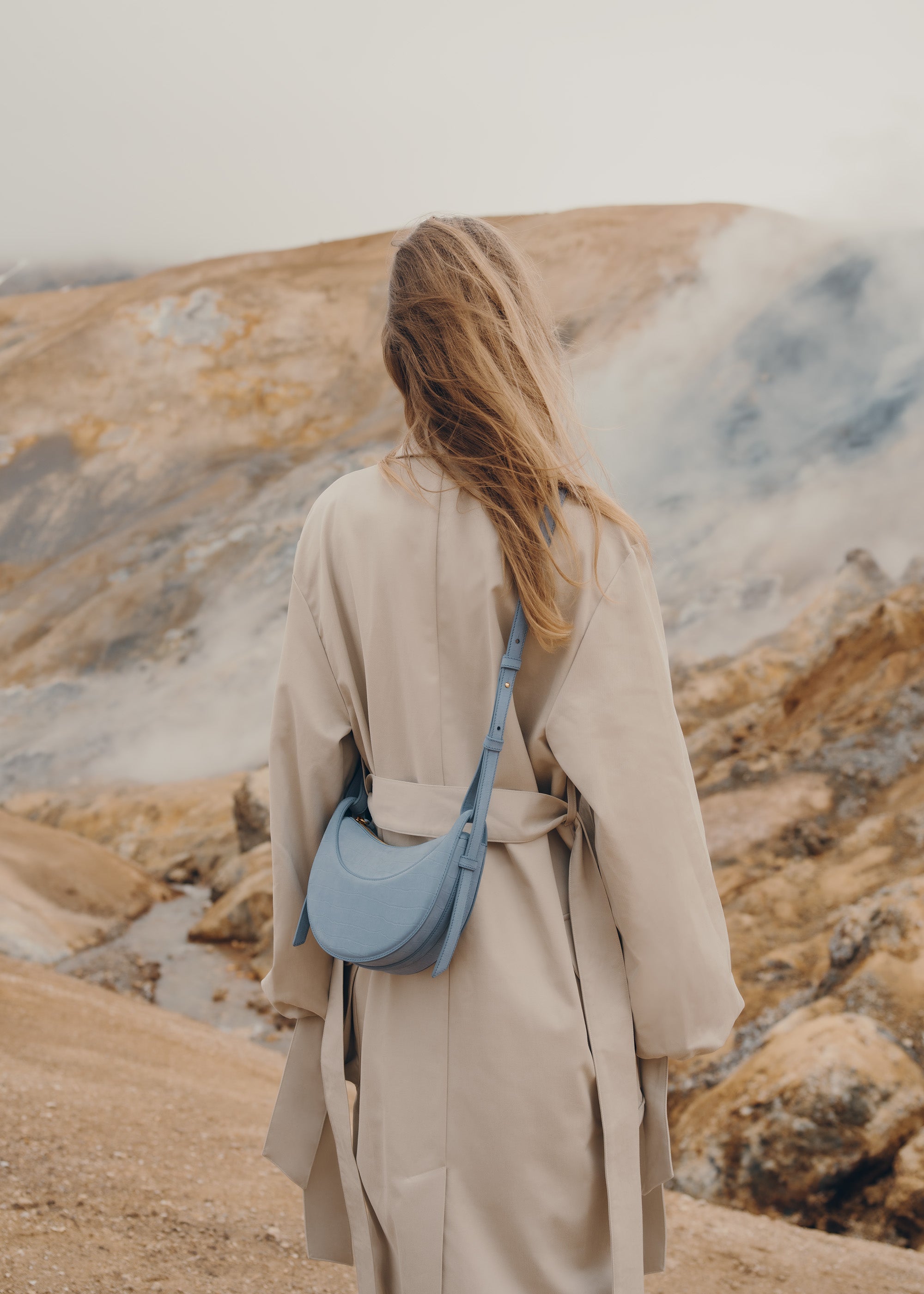 Vivienne - Crocodile Nubuck Polar