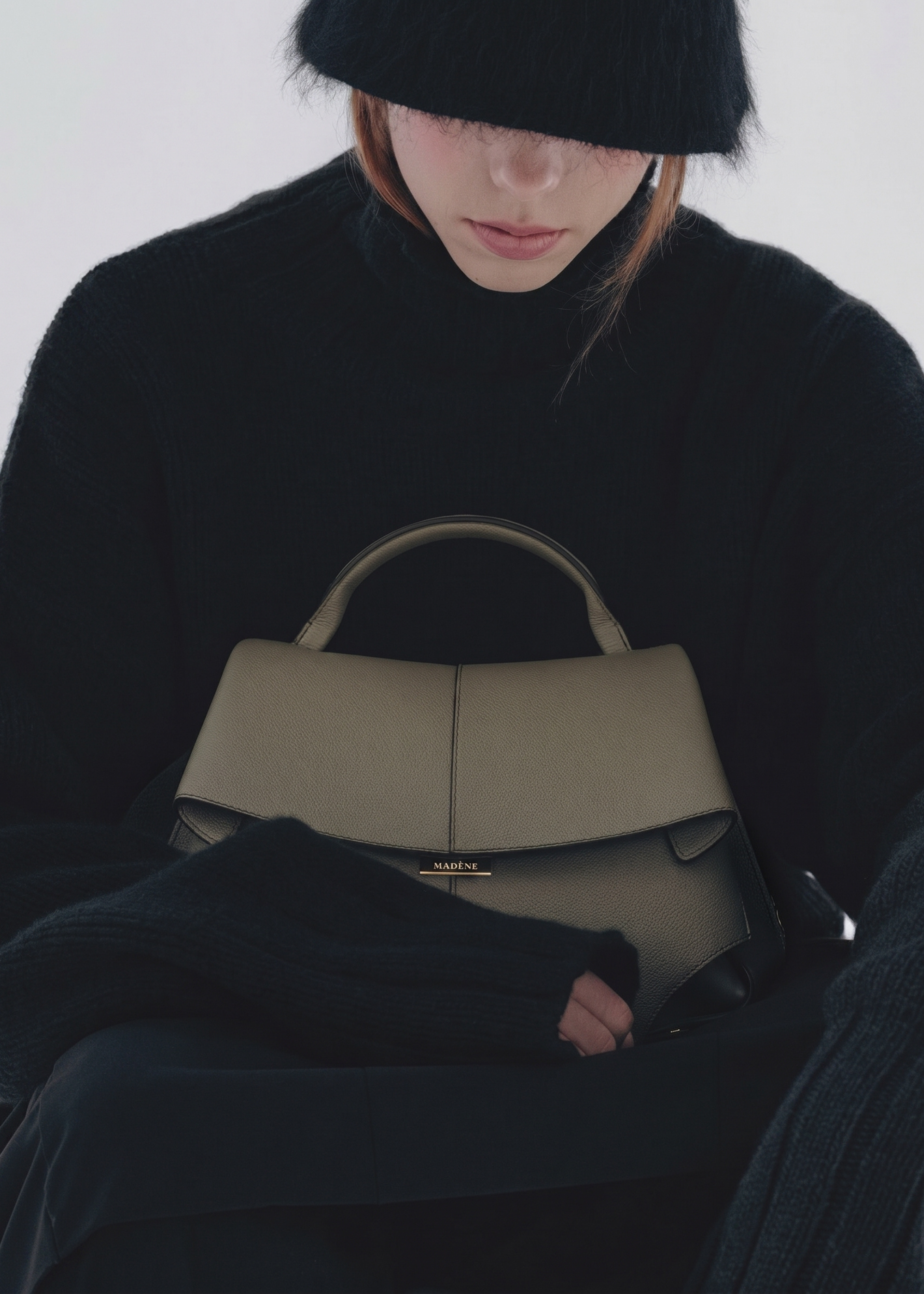 Solène - Textured Smoky Green
