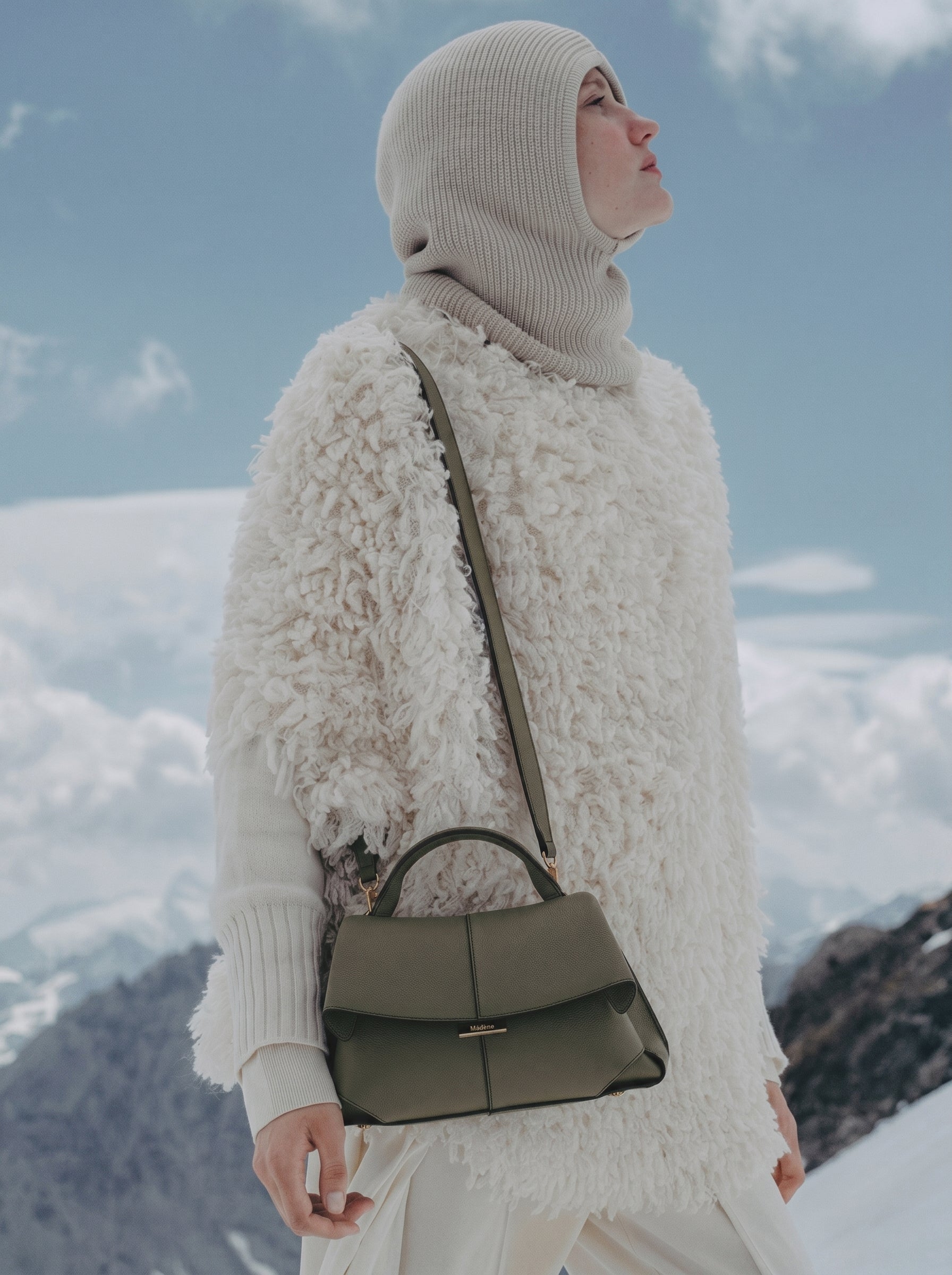 Solène Mini - Textured Smoky Green