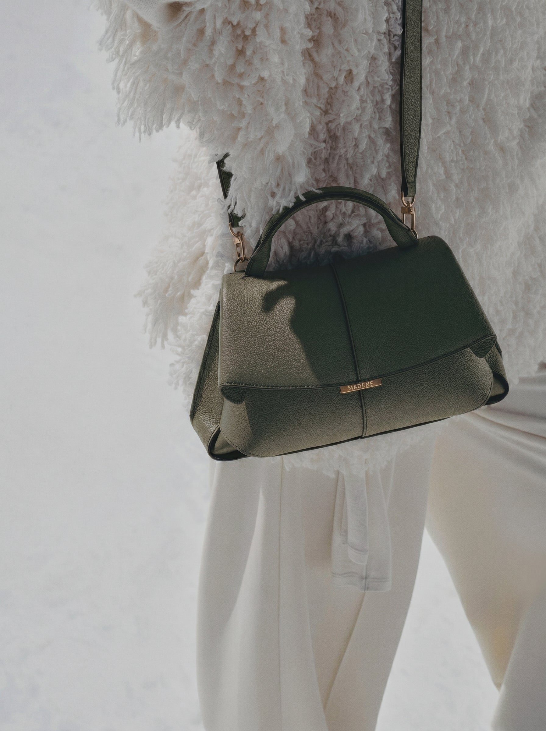 Solène Mini - Textured Smoky Green
