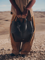 Aveline Tote — Black Grain