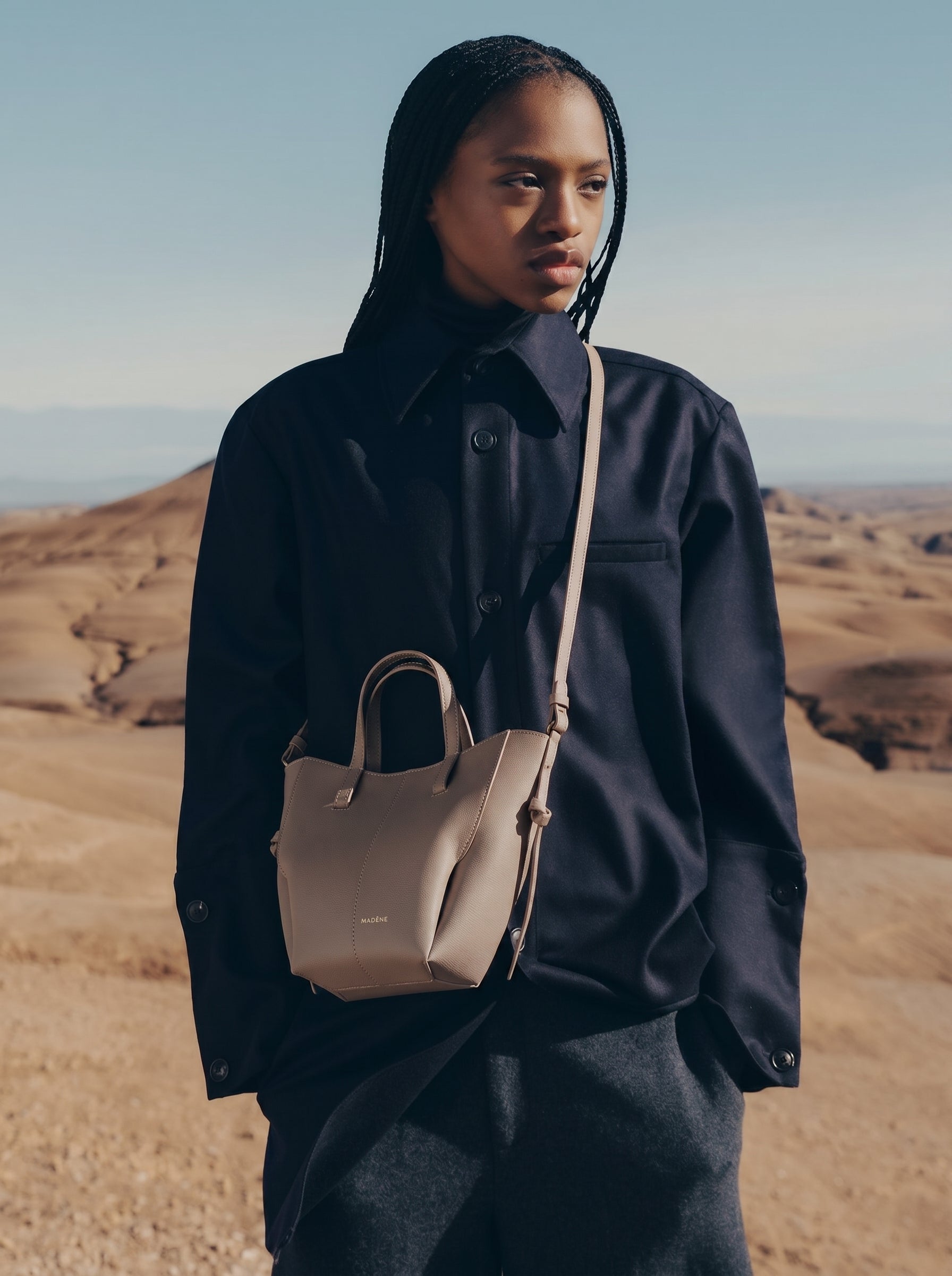 Aveline Tote Nano - Textured Taupe