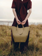 Aveline Tote - Textured Smoky Olive