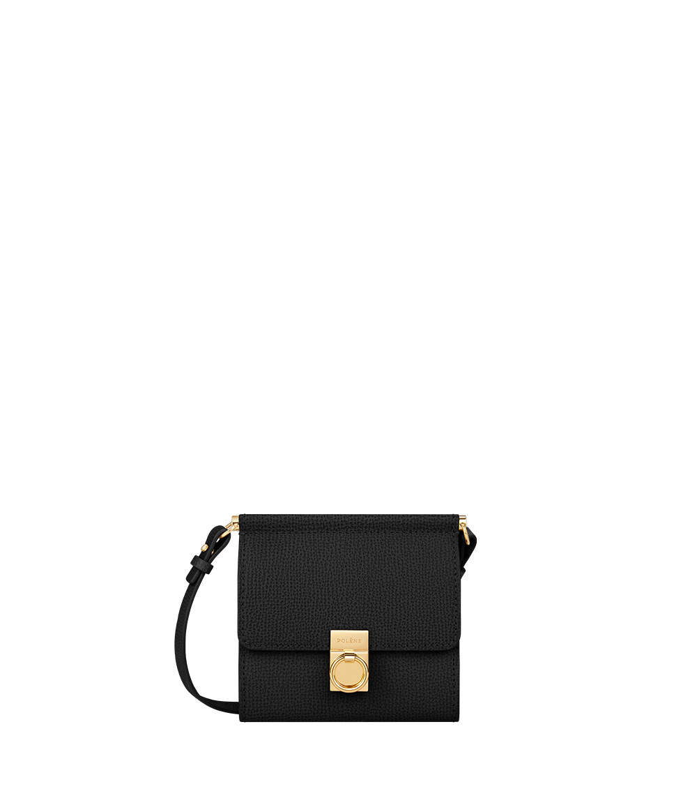 Maison Carry Crossbody Wallet - Textured Black